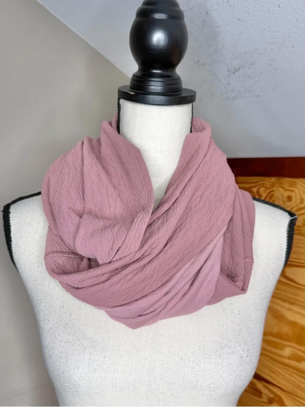 Lululemon Vinyasa Scarf Crinkle Spanish Rose Pink Snap Up Wrap Cardigan W9BTZS